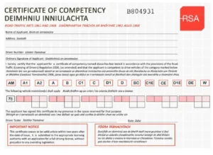 Certificate of Competency